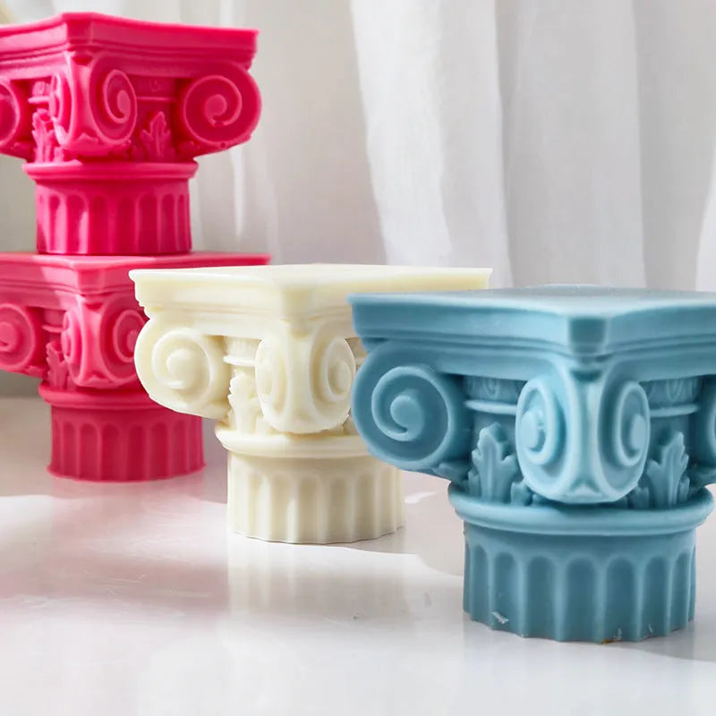 27cm Roman pillar silicone mould for candle making and craft projects
