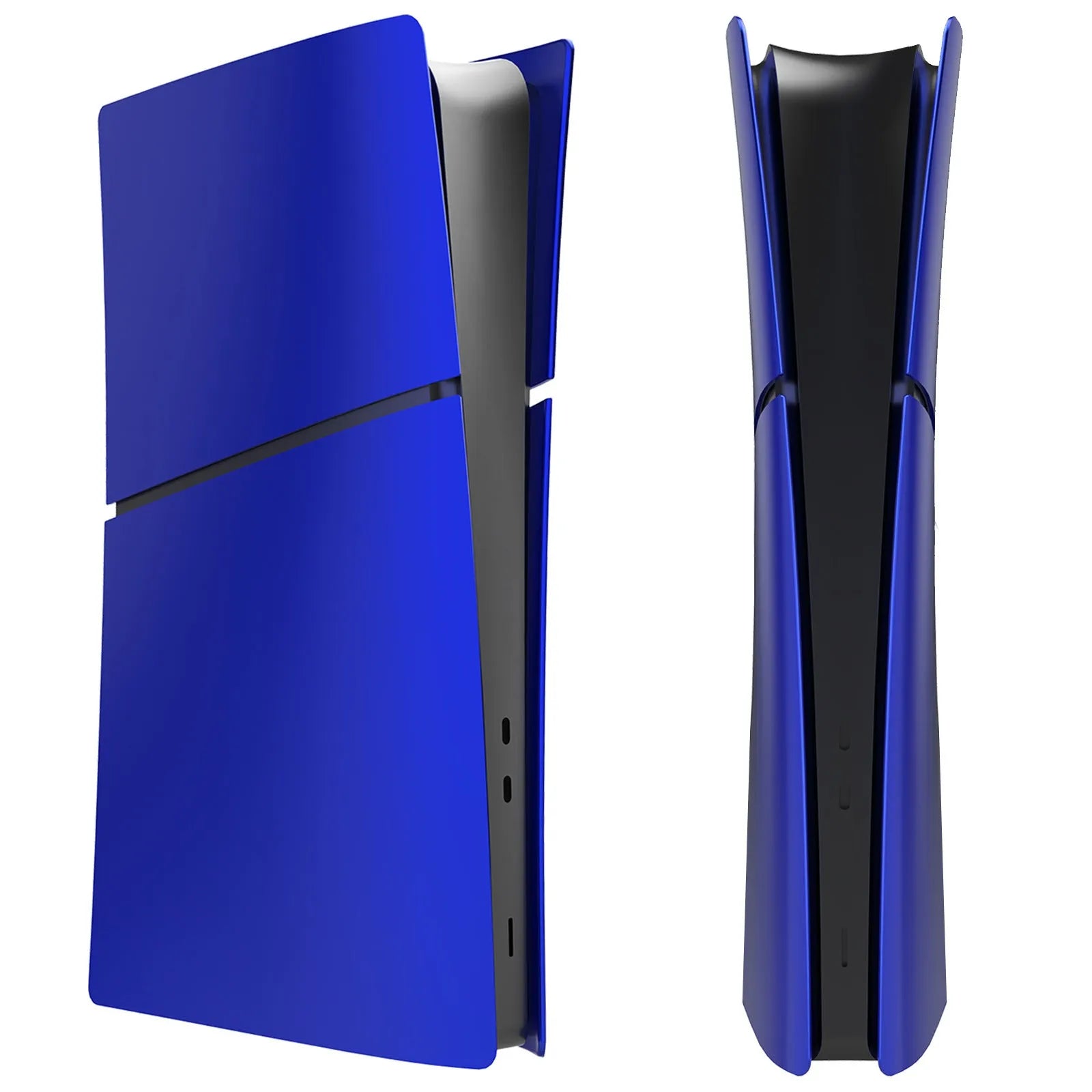 PS5 Slim protective replacement shell in ABS plastic with snap-on design showing front and side sections