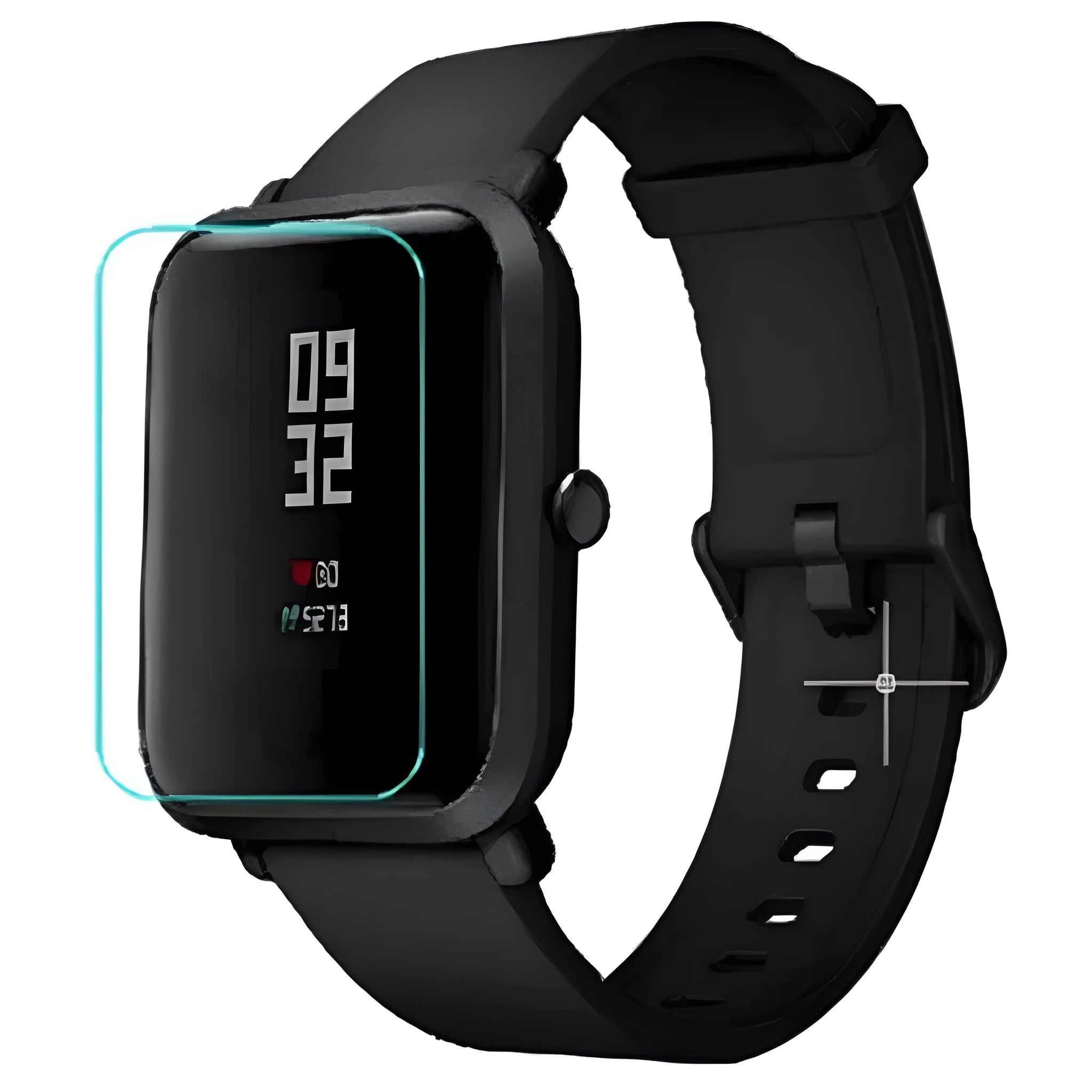 Clear TPU hydrogel film protector designed for Amazfit Bip S watch body showing anti-scratch surface