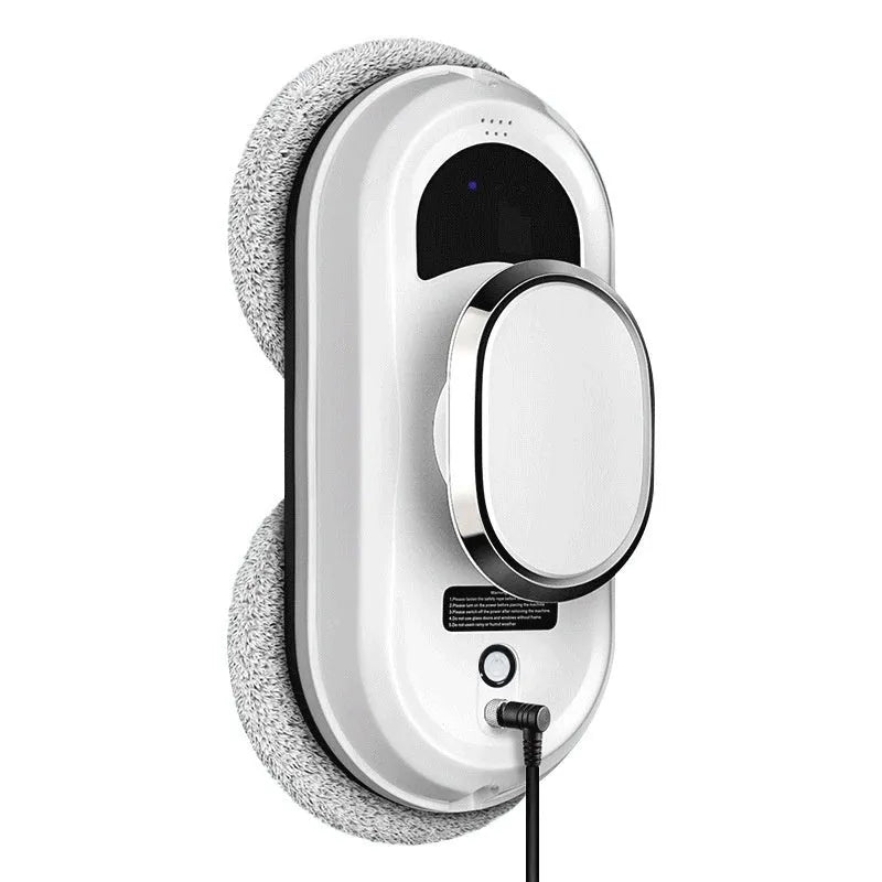 White full-automatic high altitude cleaning machine with remote control and safety rope adapter for window washing