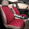 Ringer plush cotton car seat cushion shown in burgundy colour on a car seat.