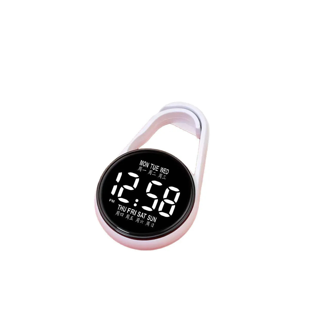 Mini electronic watch with LED luminous display on plastic strap in multiple colour options