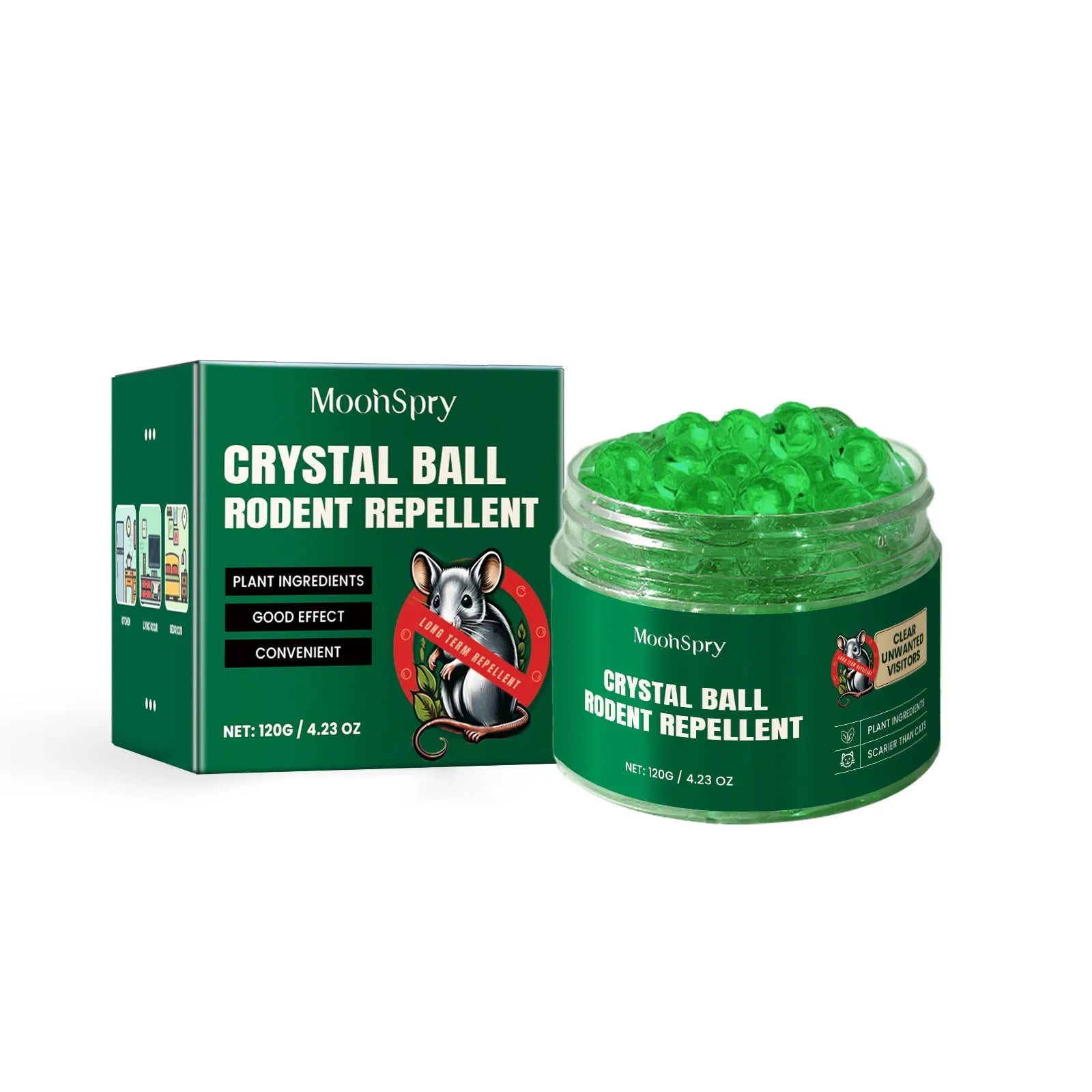 60 ml natural rat repellent spray bottle with clove and peppermint oils for home and car use