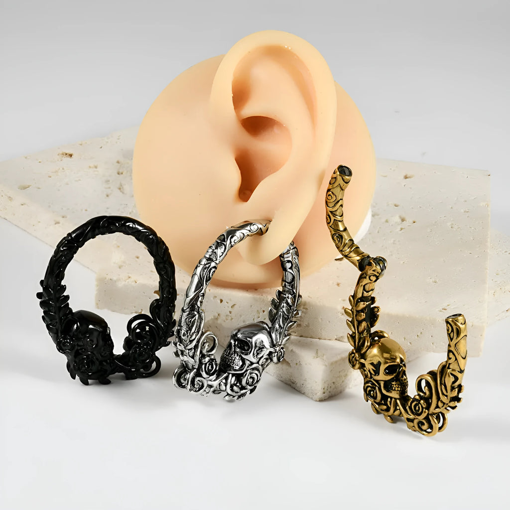 Totem pattern stainless steel fashion earrings with electroplated finish in multiple colour options