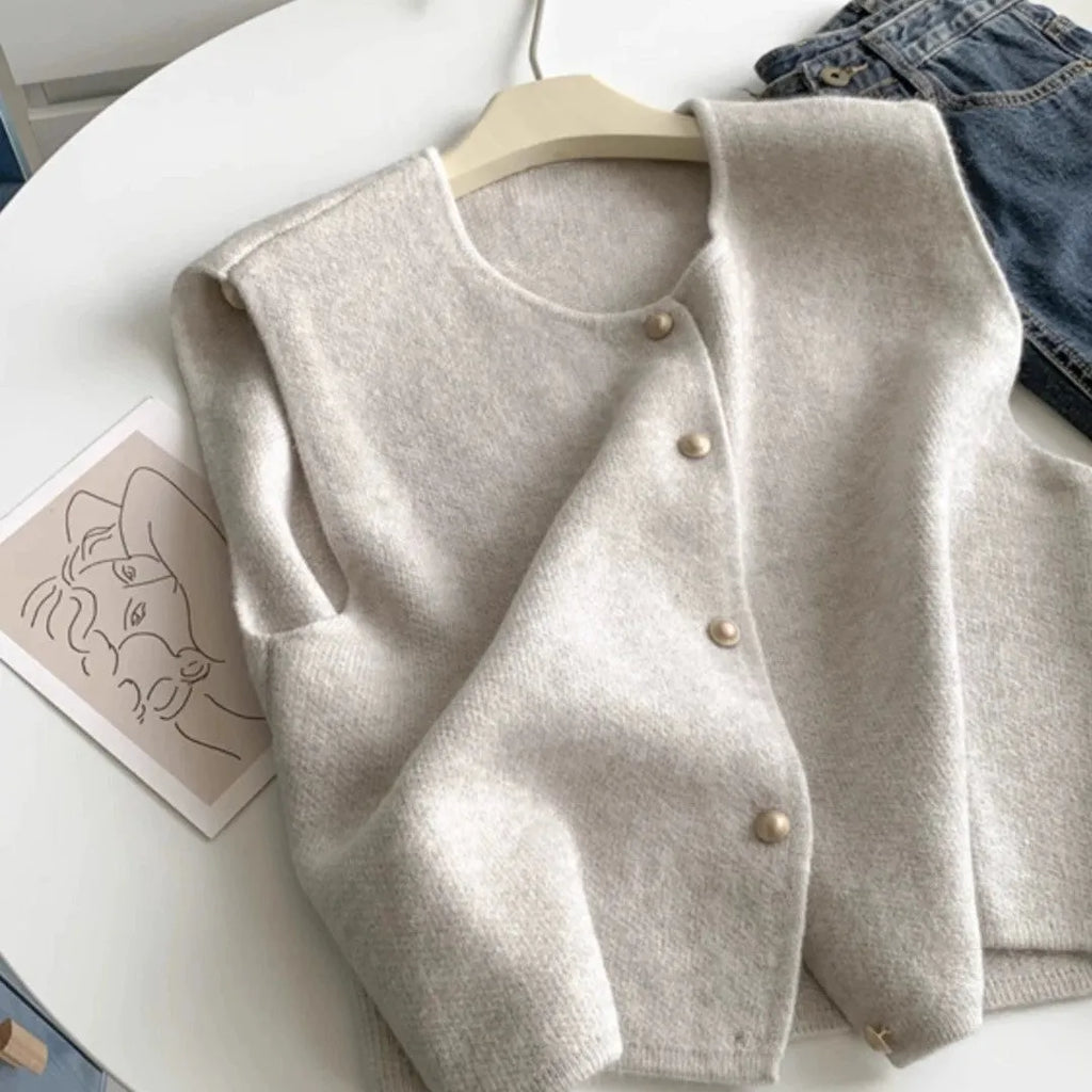 Men's thin polyester half-sleeve vest in smoky grey casual commuting style