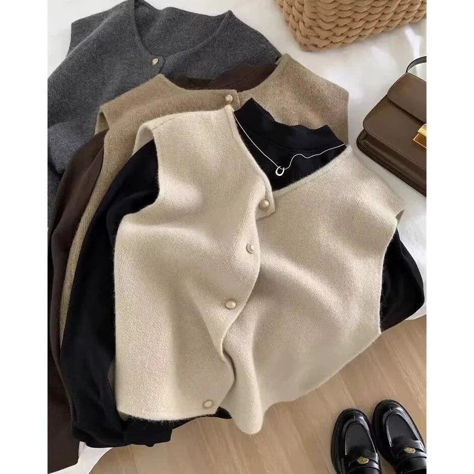 Men's thin polyester half-sleeve vest in smoky grey casual commuting style