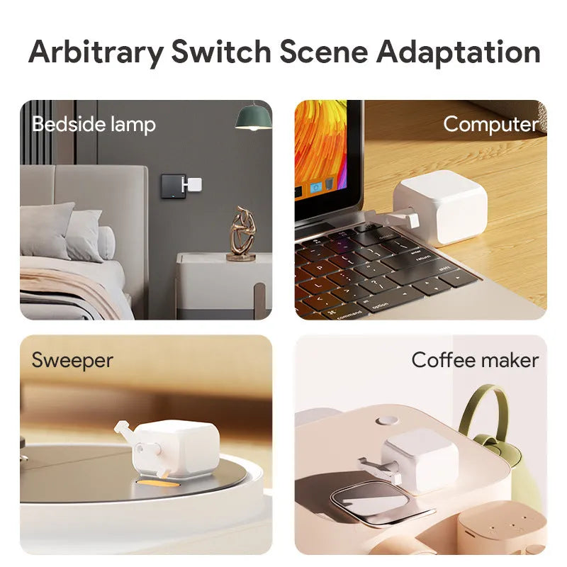 White Bluetooth rocker arm finger robot remote control measuring 53x29x14mm with thumb-operated interface