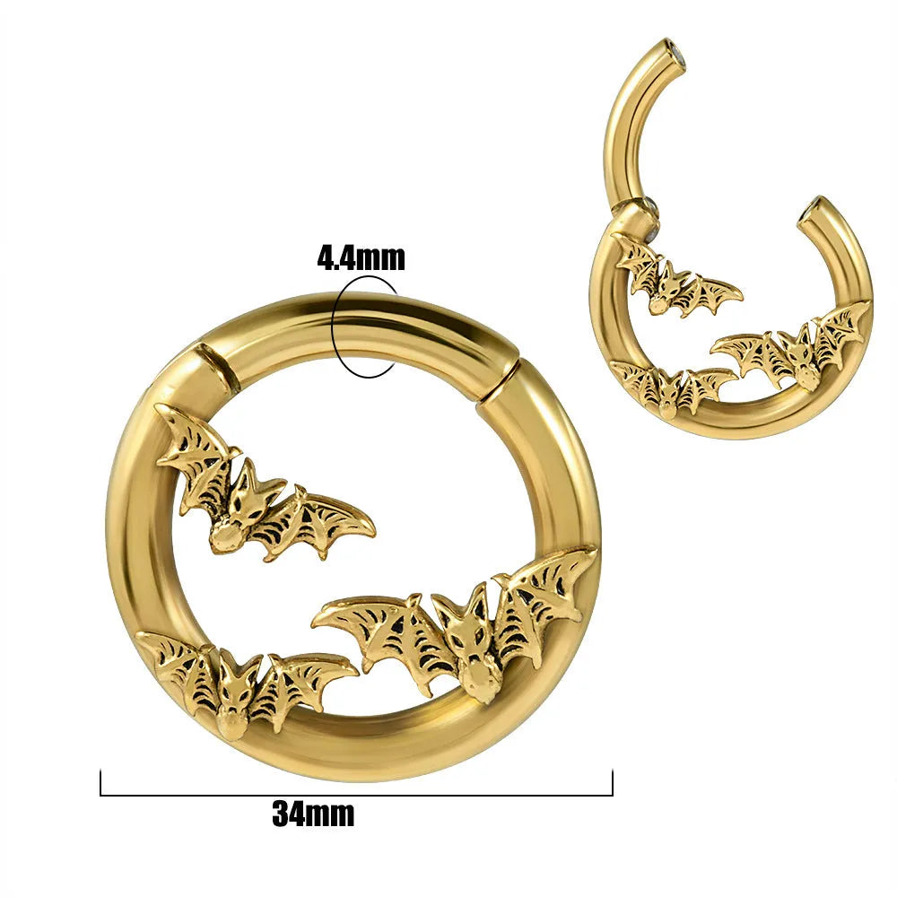 Totem pattern stainless steel fashion earrings with electroplated finish in multiple colour options