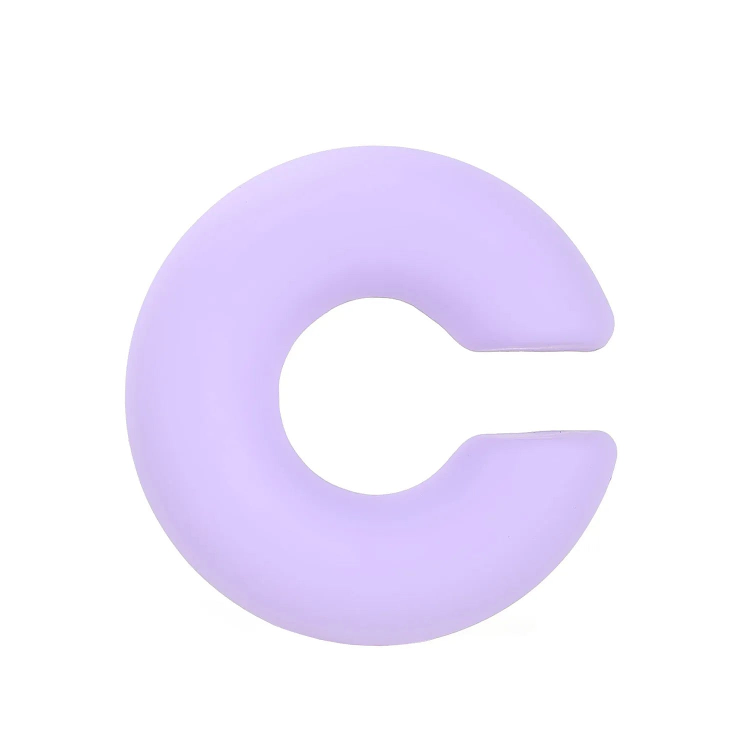 Matte finish geometric C-shaped clip-on earrings in candy colours for women without pierced ears