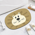 Cartoon animal diatom oil absorbent non-slip bathroom mat in alien shape.