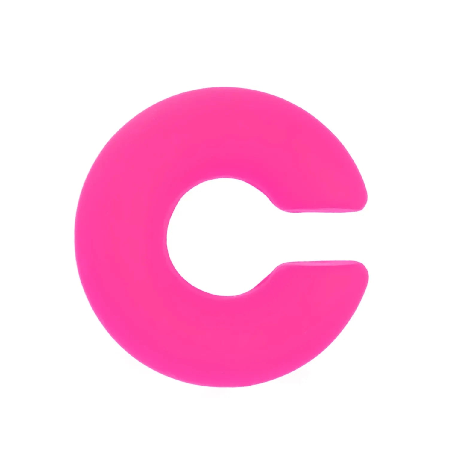 Matte finish geometric C-shaped clip-on earrings in candy colours for women without pierced ears
