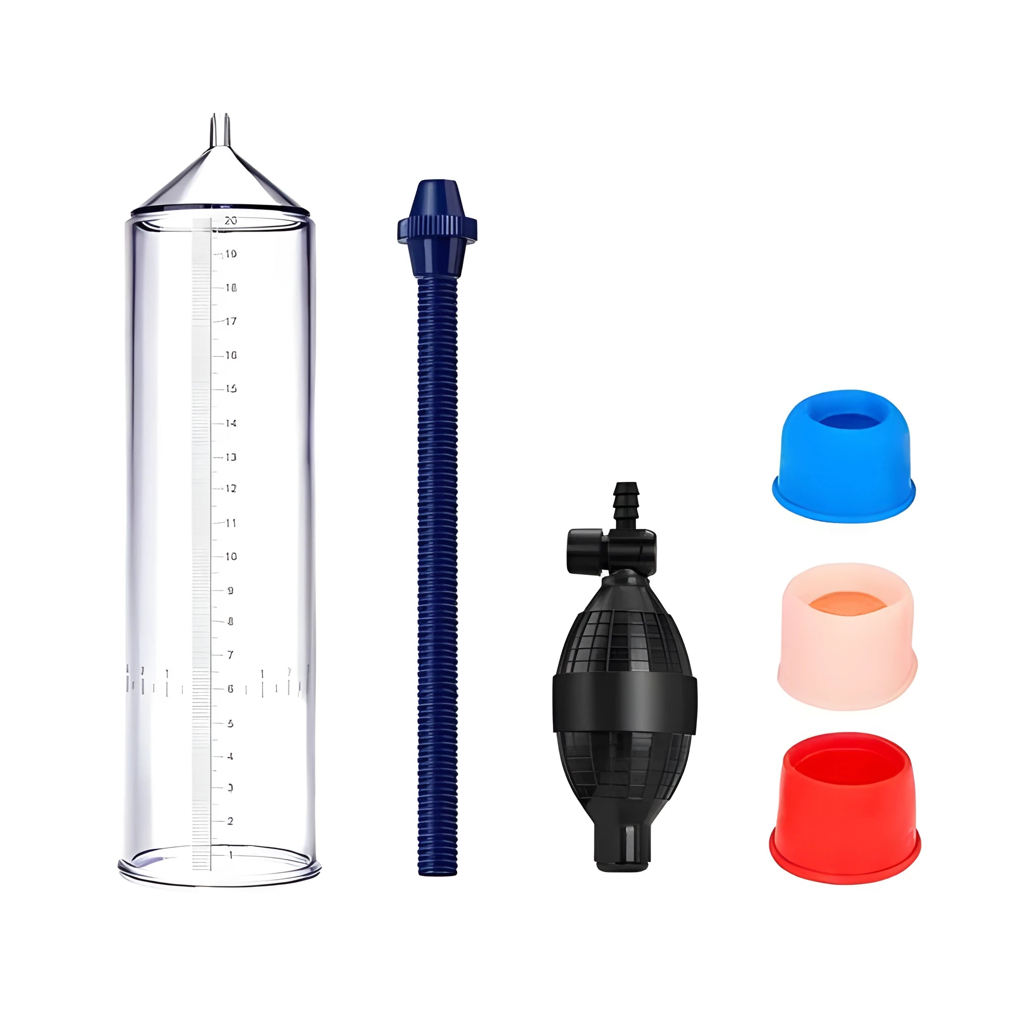 Male minimalist exercise machine silicone cover accessory with plastic valve for penis simulator