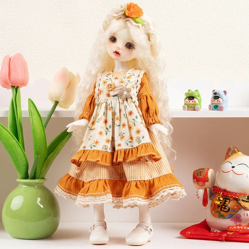 French luxury doll clothes set in 10 colour patterns for teenage dolls aged 7-14 years