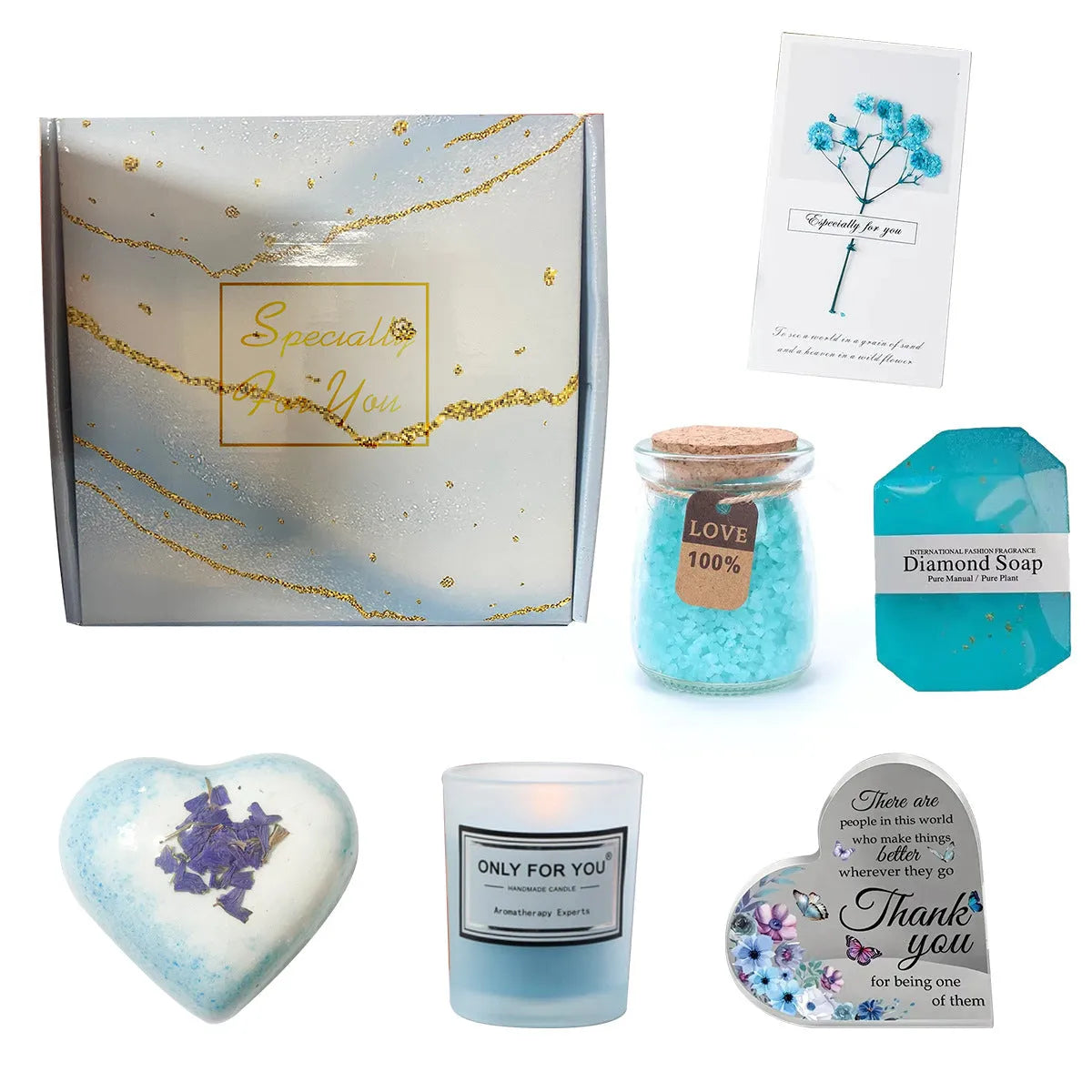 Soy wax aromatherapy candle gift set in presentation box with multiple colour theme options