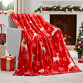 Polyester fibre Christmas blanket in American style with soft flannel texture