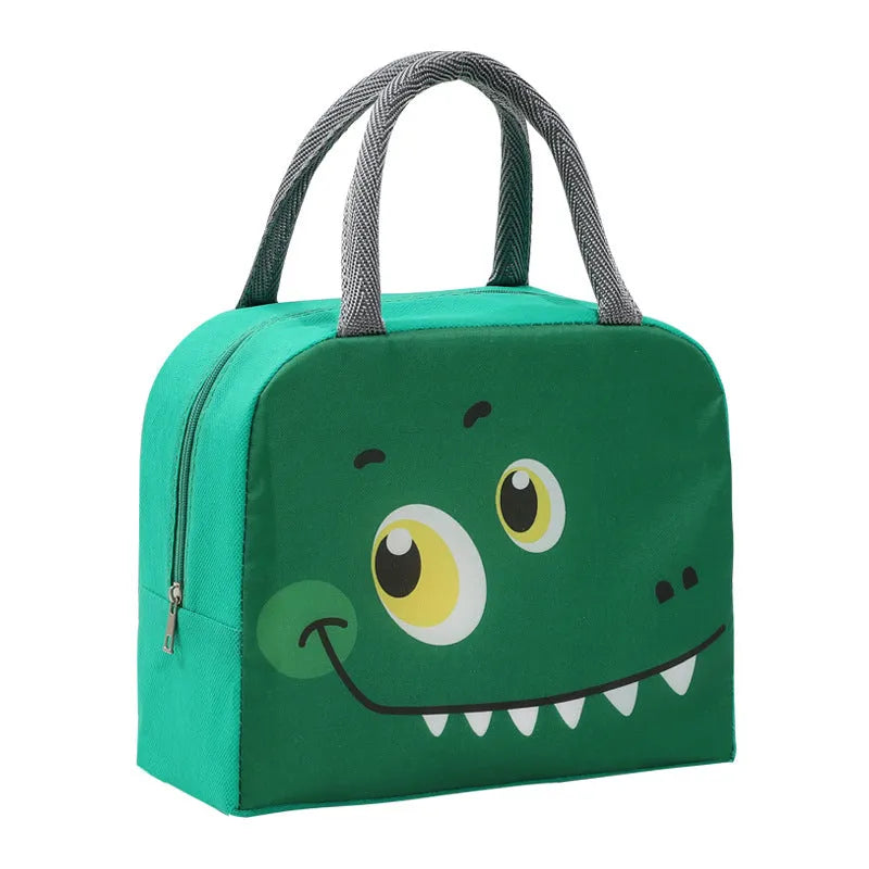 Children's insulated lunch box bag with cartoon character design and aluminium foil lining