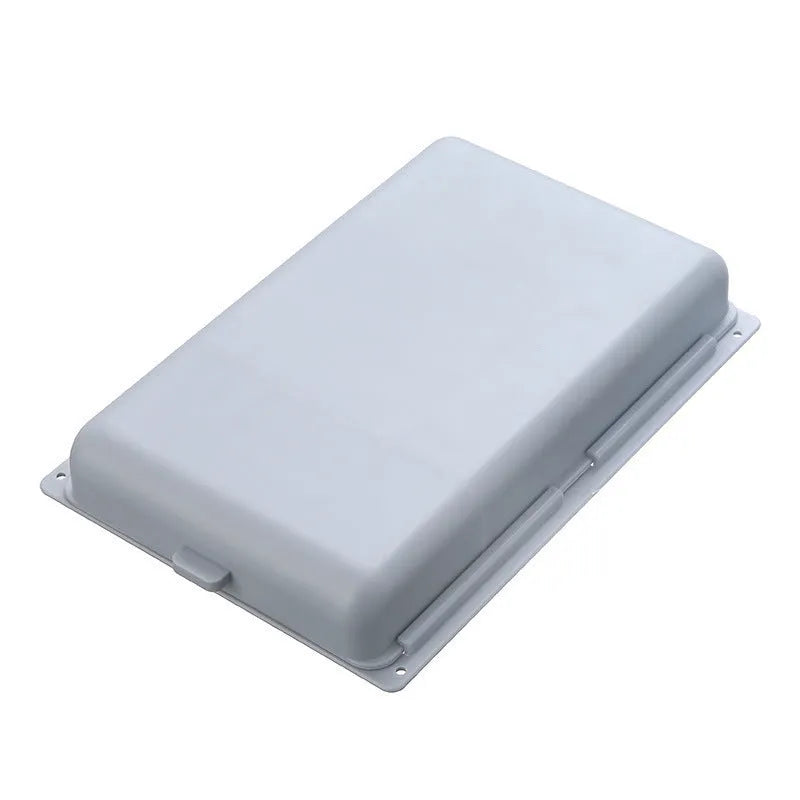 Plastic adhesive under-desk storage drawer with cover in grey, white, orange or yellow