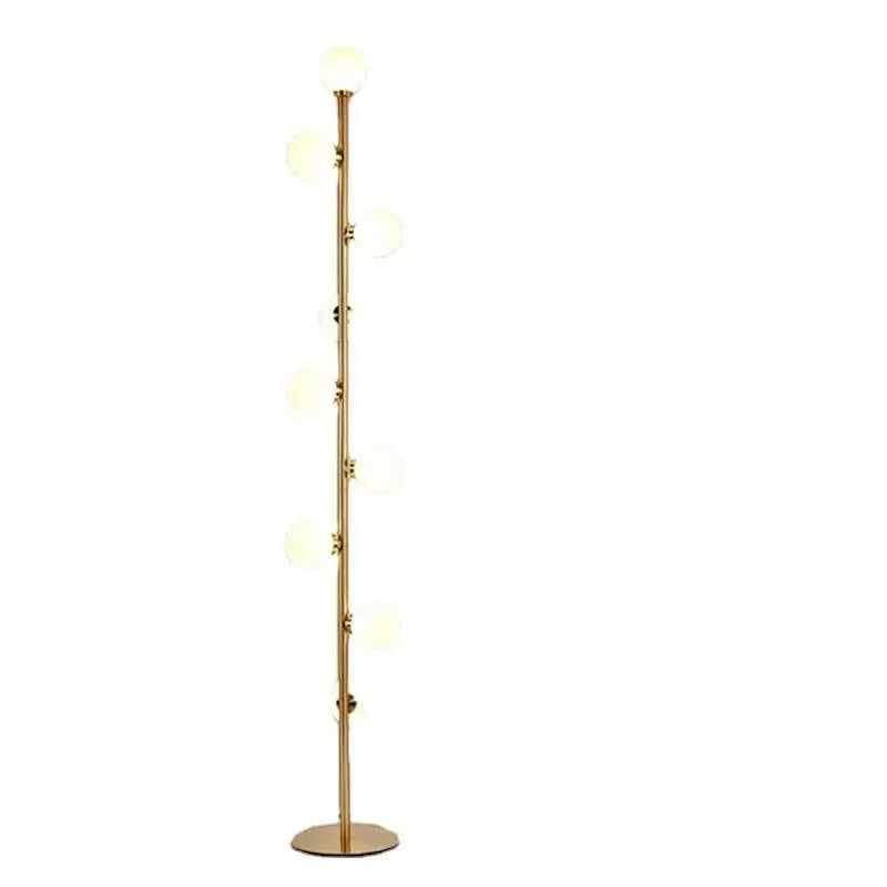 Minimalist Nordic style floor lamp with iron base and marble foundation
