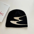 Acrylic thermal beanie hat in white, grey or black colours for autumn and winter wear