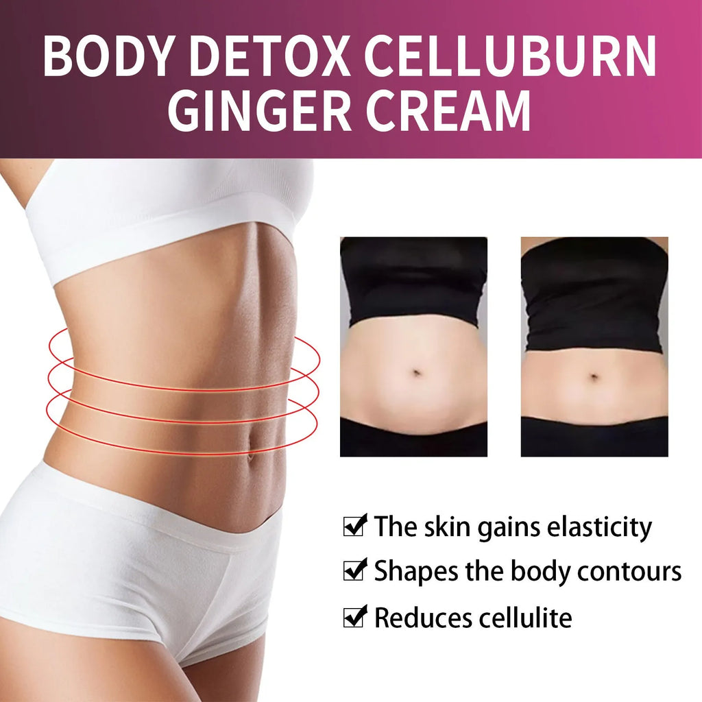 15g jar of ginger body shaping cream for thighs with olive oil and hyaluronic acid