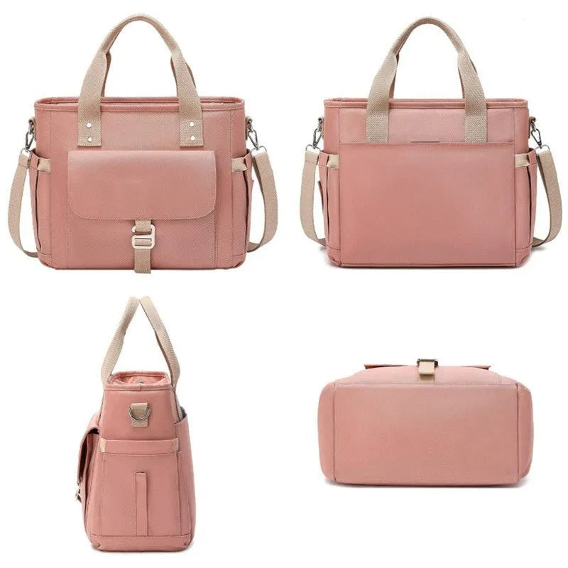 Cube style hiking picnic bag with portable belt and removable shoulder strap in Oxford cloth