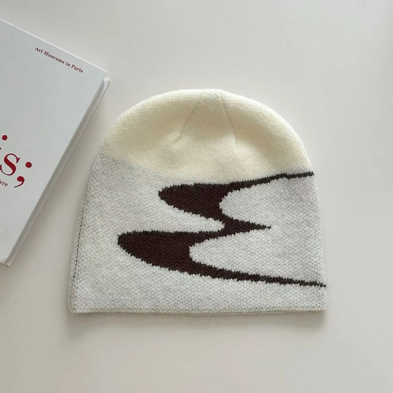 Acrylic thermal beanie hat in white, grey or black colours for autumn and winter wear
