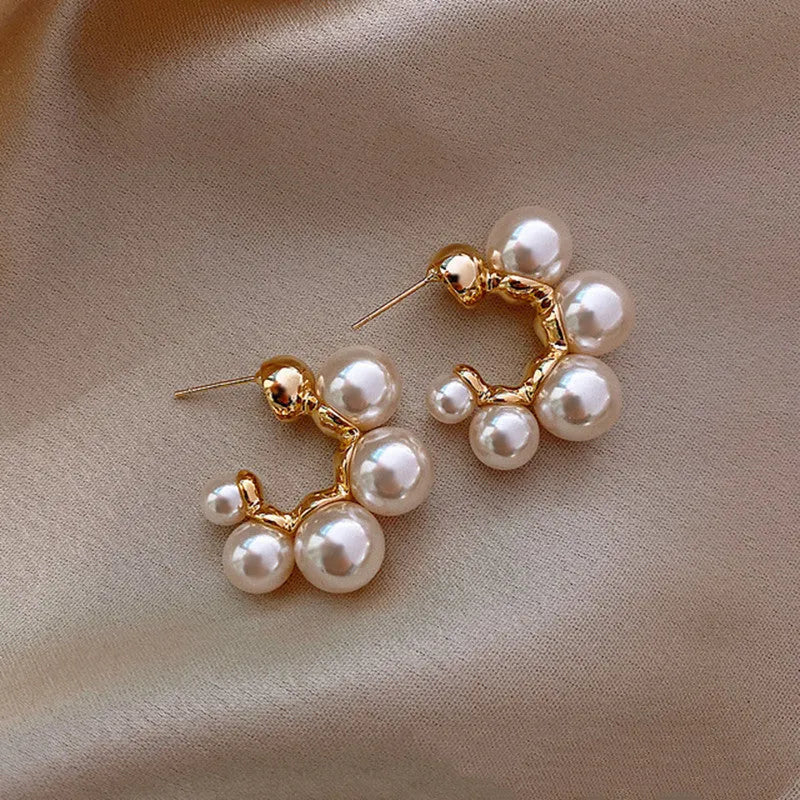 Red bell-shaped drop earrings for women made from alloy.