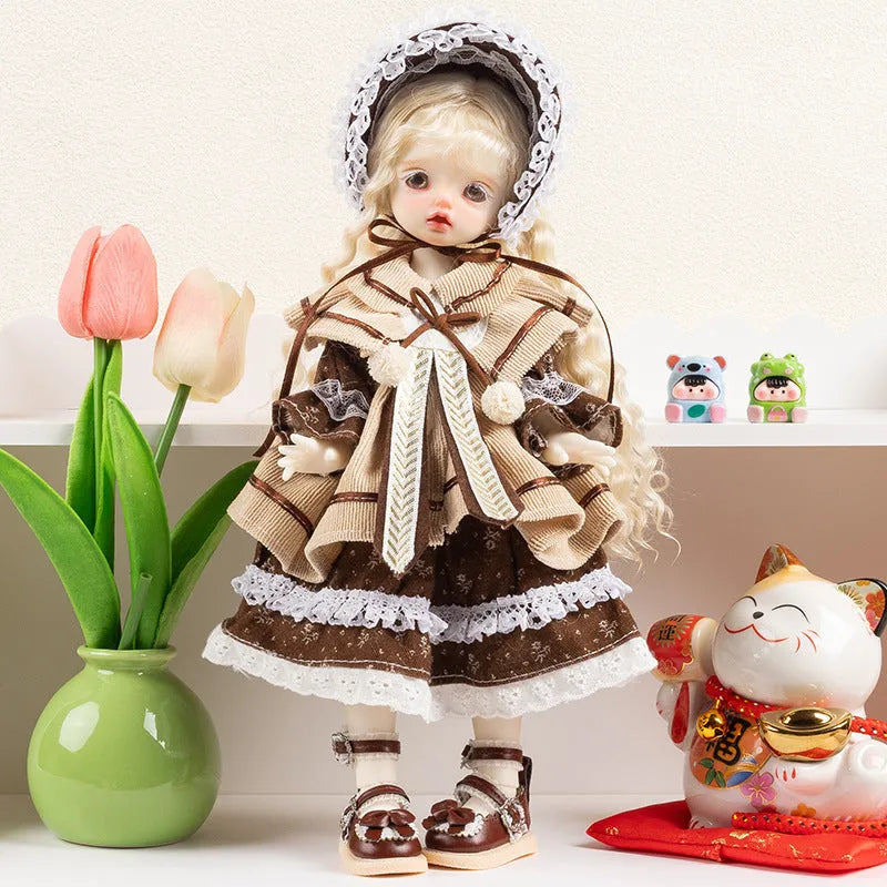 French luxury doll clothes set in 10 colour patterns for teenage dolls aged 7-14 years