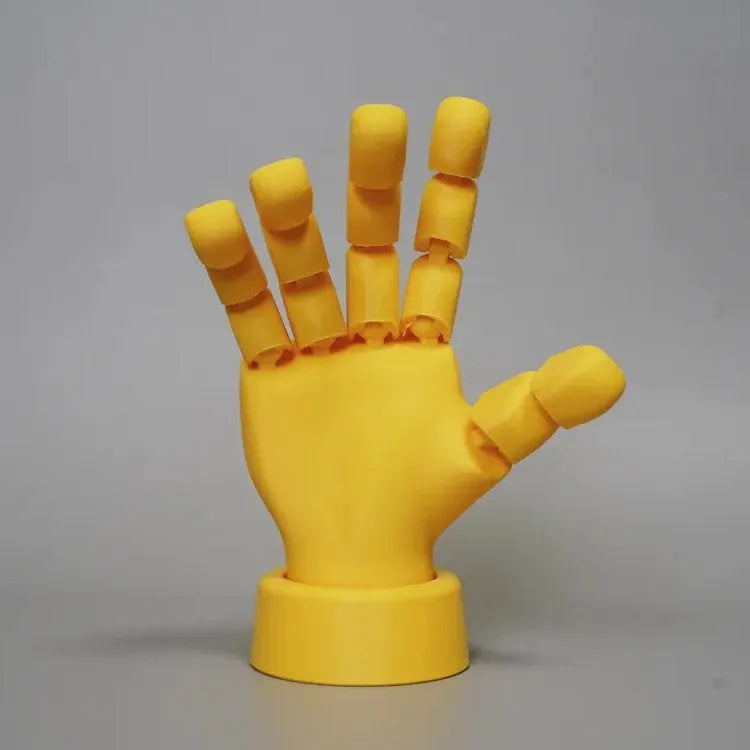 Yellow movable joint hand ornaments with American style decoration