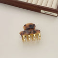 Acetate women's hair barrette with metal grip in medium size, retro dopamine styling