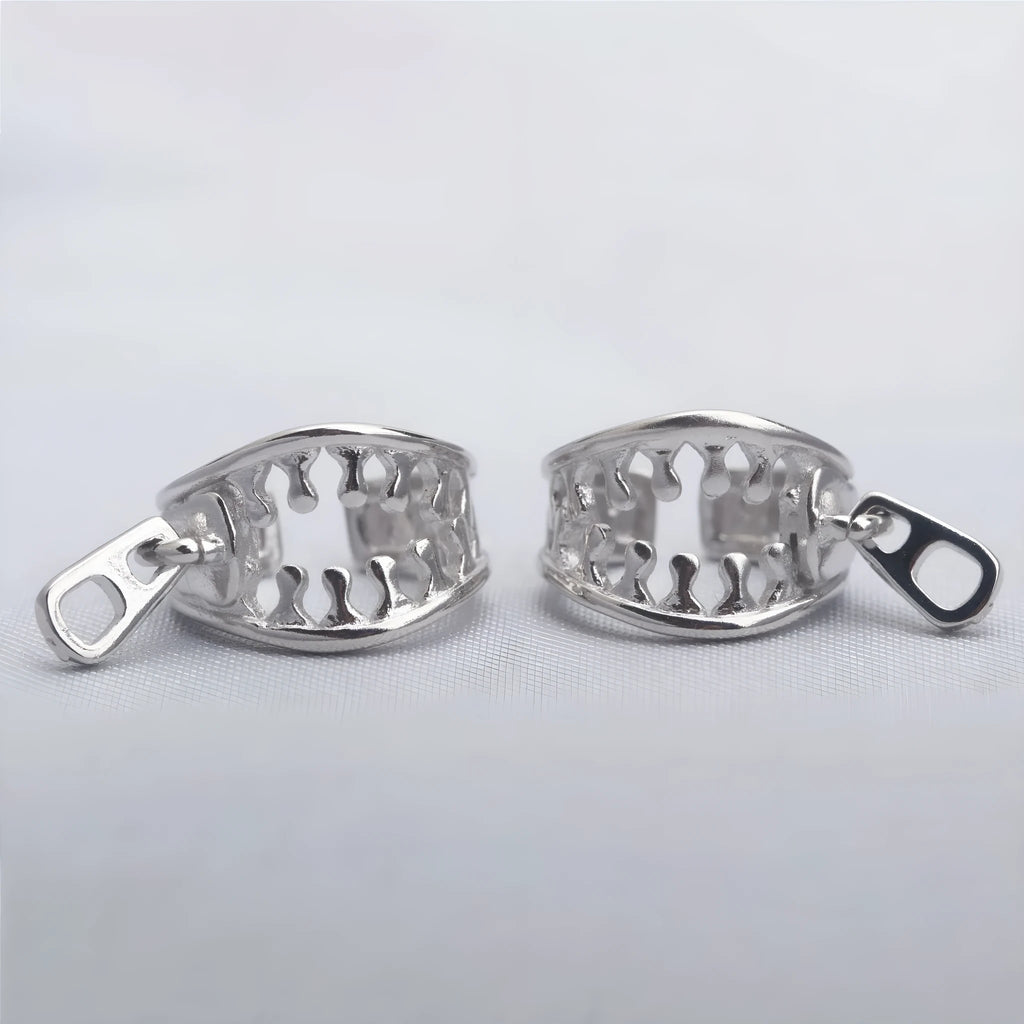 Copper geometric ear clips with line detailing and bone clip fastening in ES862 colour