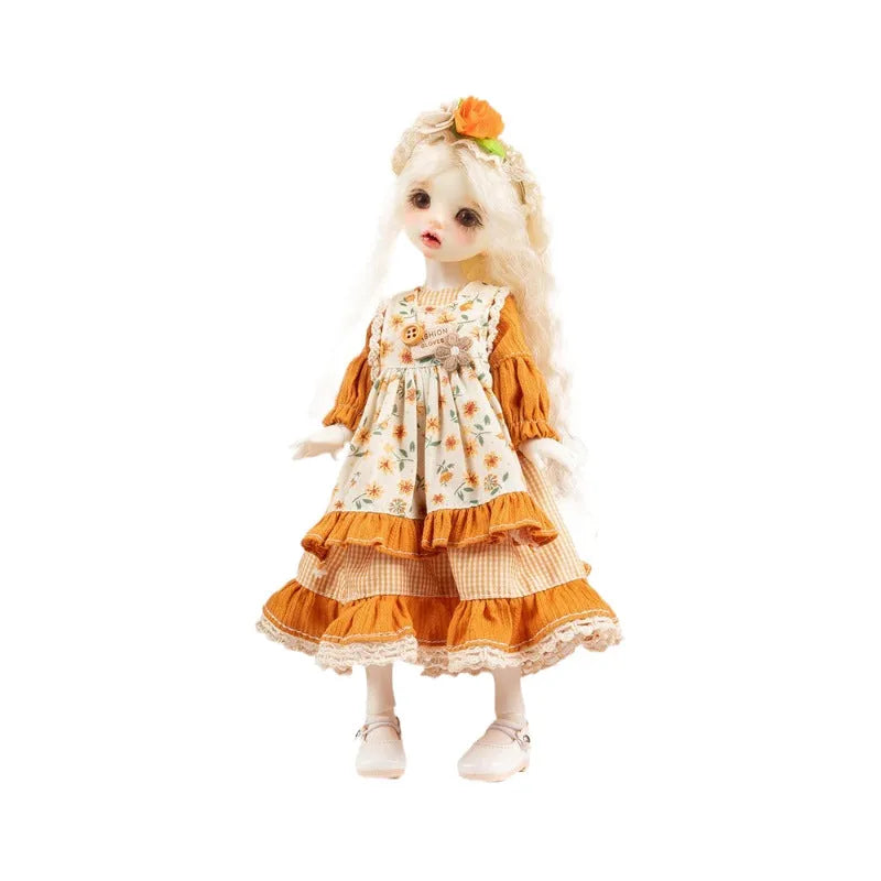 French luxury doll clothes set in 10 colour patterns for teenage dolls aged 7-14 years