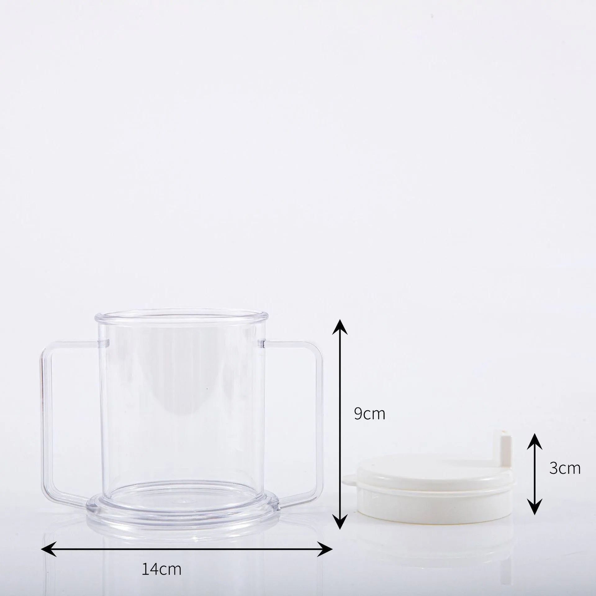 Transparent PP plastic spill-proof drinking cup with modern simple design