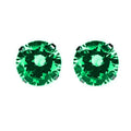 Double-headed zircon titanium alloy navel stud body jewellery on a white background.