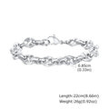 Handmade stainless steel thick geometric chain bracelet for men, unisex hip hop jewellery.
