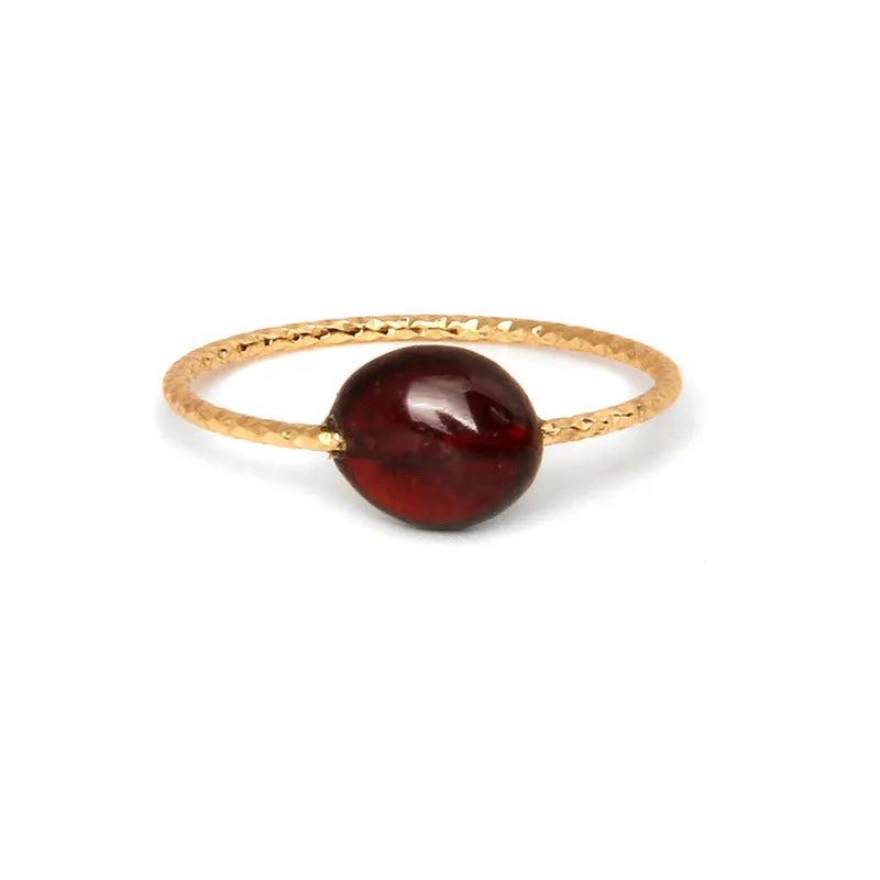 Geometric agate women's ring in eight colour options with original design
