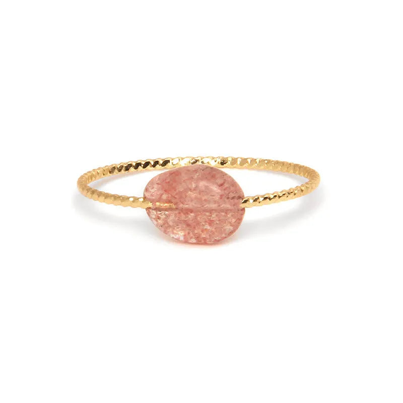 Geometric agate women's ring in eight colour options with original design