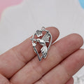 Alloy magpie bird pendant with electroplated finish in colour P234 for DIY jewellery making