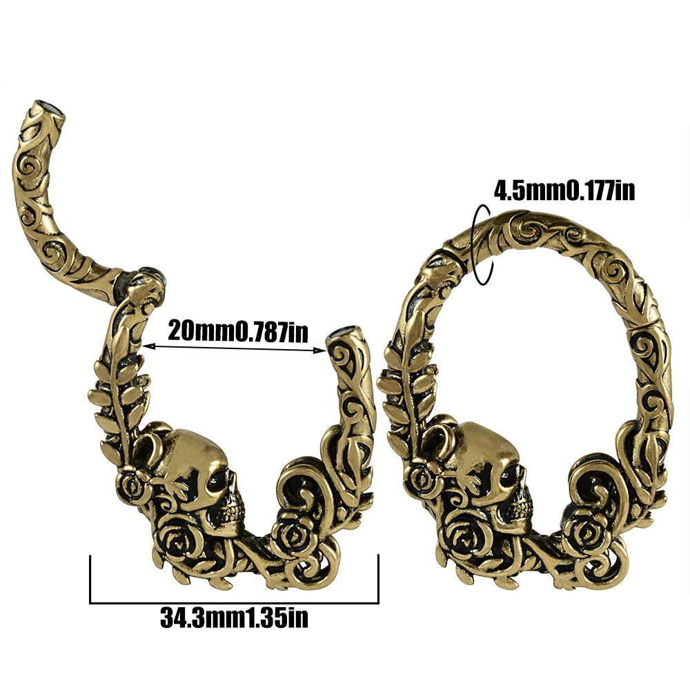 Totem pattern stainless steel fashion earrings with electroplated finish in multiple colour options