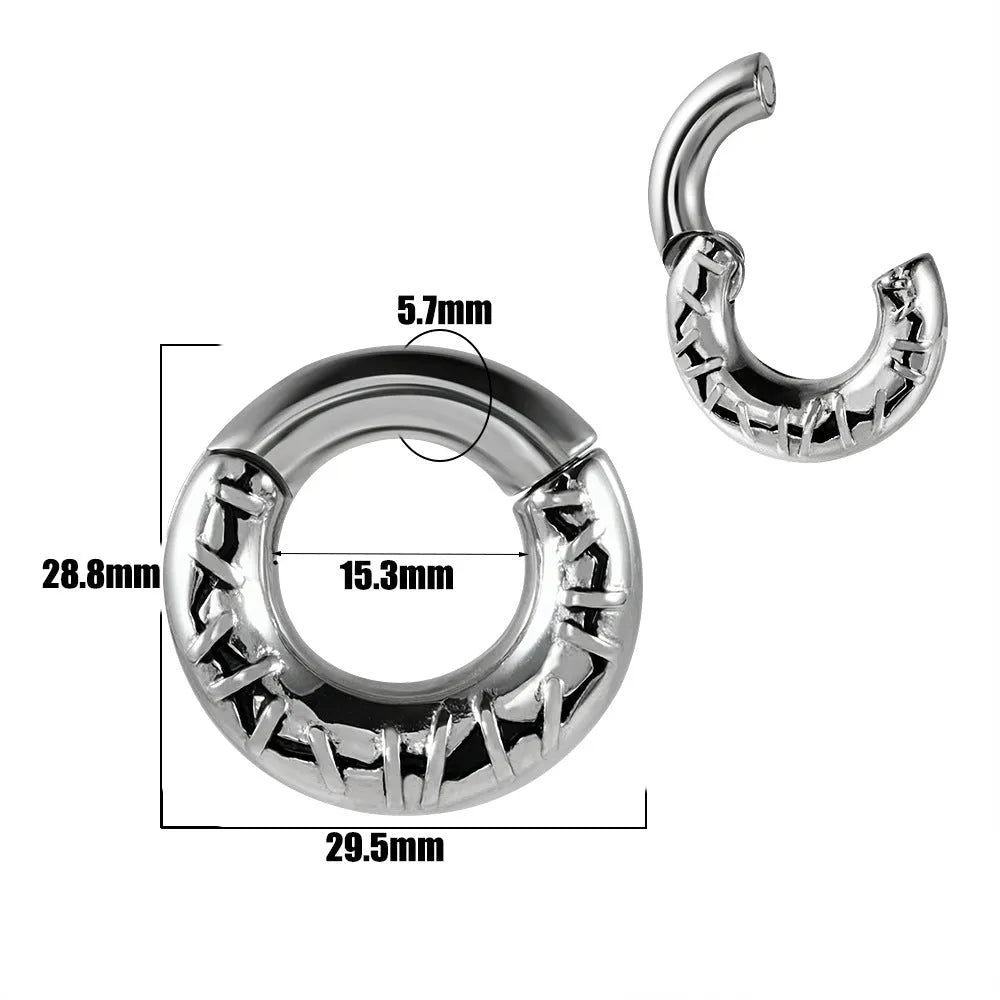 Totem pattern stainless steel fashion earrings with electroplated finish in multiple colour options