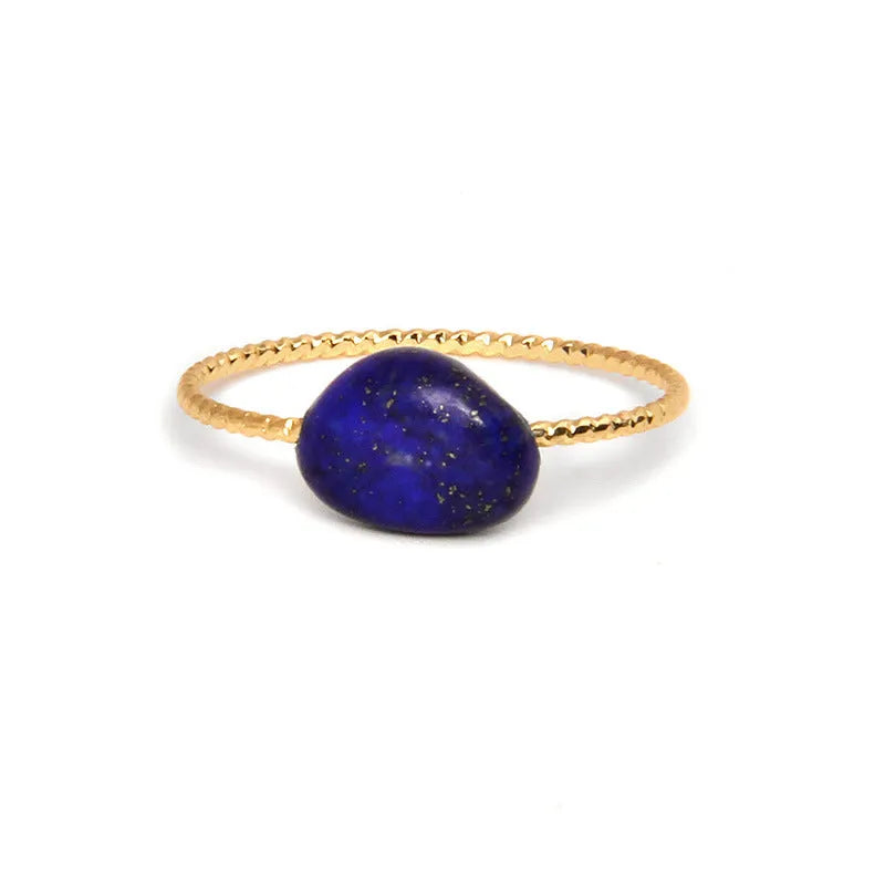 Geometric agate women's ring in eight colour options with original design