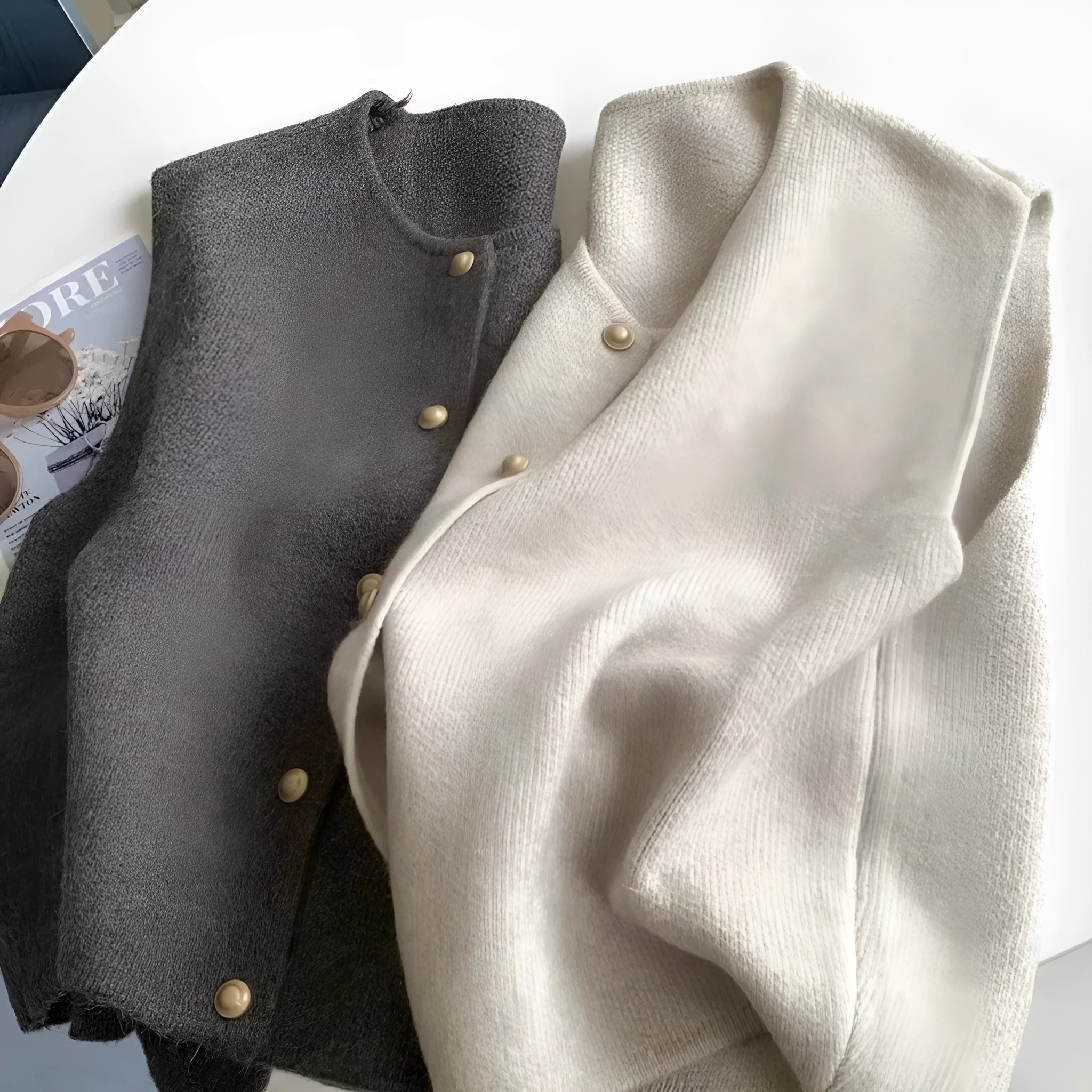 Men's thin polyester half-sleeve vest in smoky grey casual commuting style