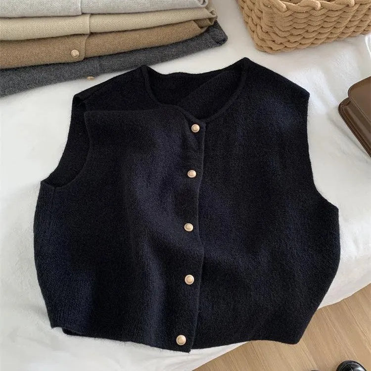 Men's thin polyester half-sleeve vest in smoky grey casual commuting style