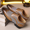 Men's imitation houndstooth plaid casual shoes with canvas upper and lace-up front, shown in available colours.