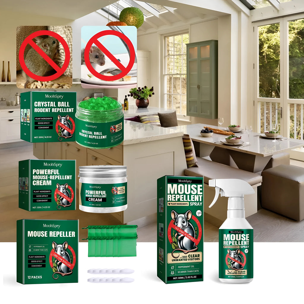 60 ml natural rat repellent spray bottle with clove and peppermint oils for home and car use