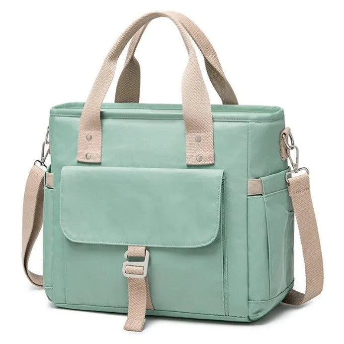 Cube style hiking picnic bag with portable belt and removable shoulder strap in Oxford cloth