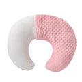 Multifunctional nursing pillow with a built-in spill channel, shown in a choice of colours.