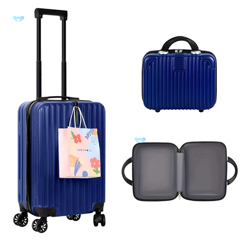 Aluminium alloy 14 inch and 20 inch trunk luggage set with towel.