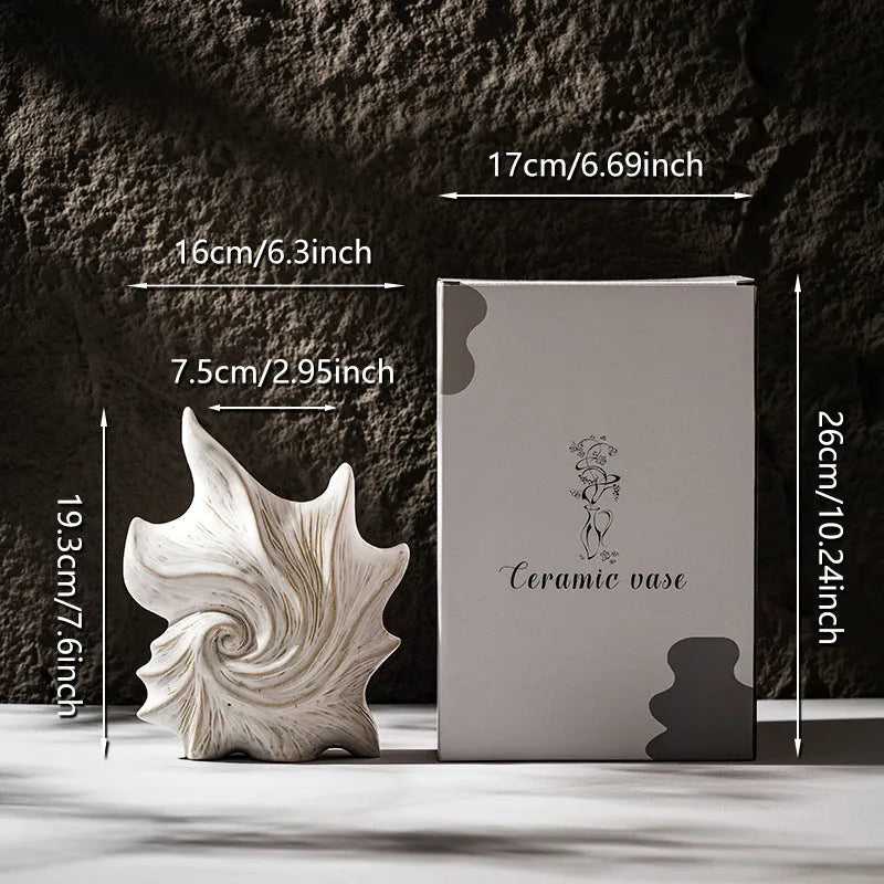 European style ceramic vase with coloured glaze finish and retro creative design elements