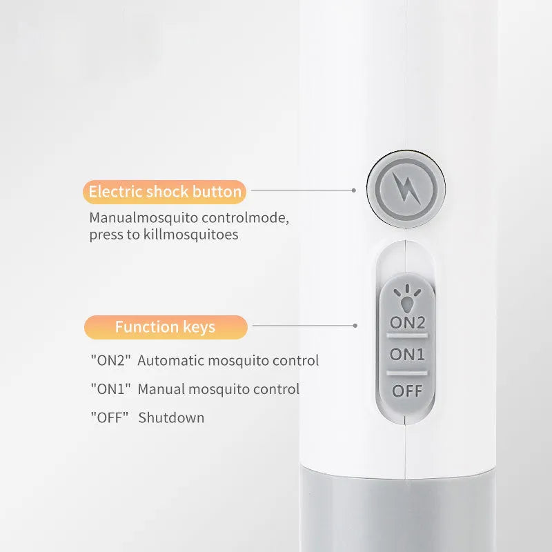 Rechargeable electric mosquito swatter in 996 or 959 colour with USB charging port.